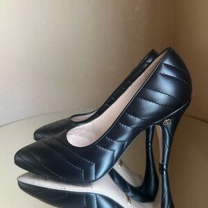 Gucci Matelasse Charlotte Quilted double GG
logo heels RETAIL 995